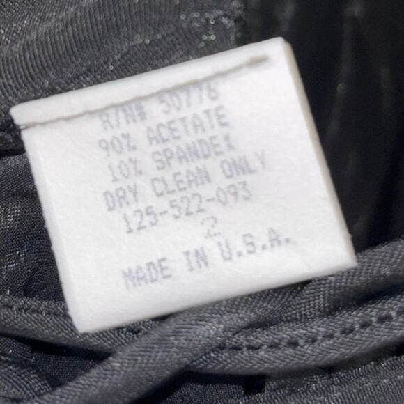 Vintage Hugo Buscati black sheer maxi dress loop neckline with deep slit size 2 - Picture 7 of 7